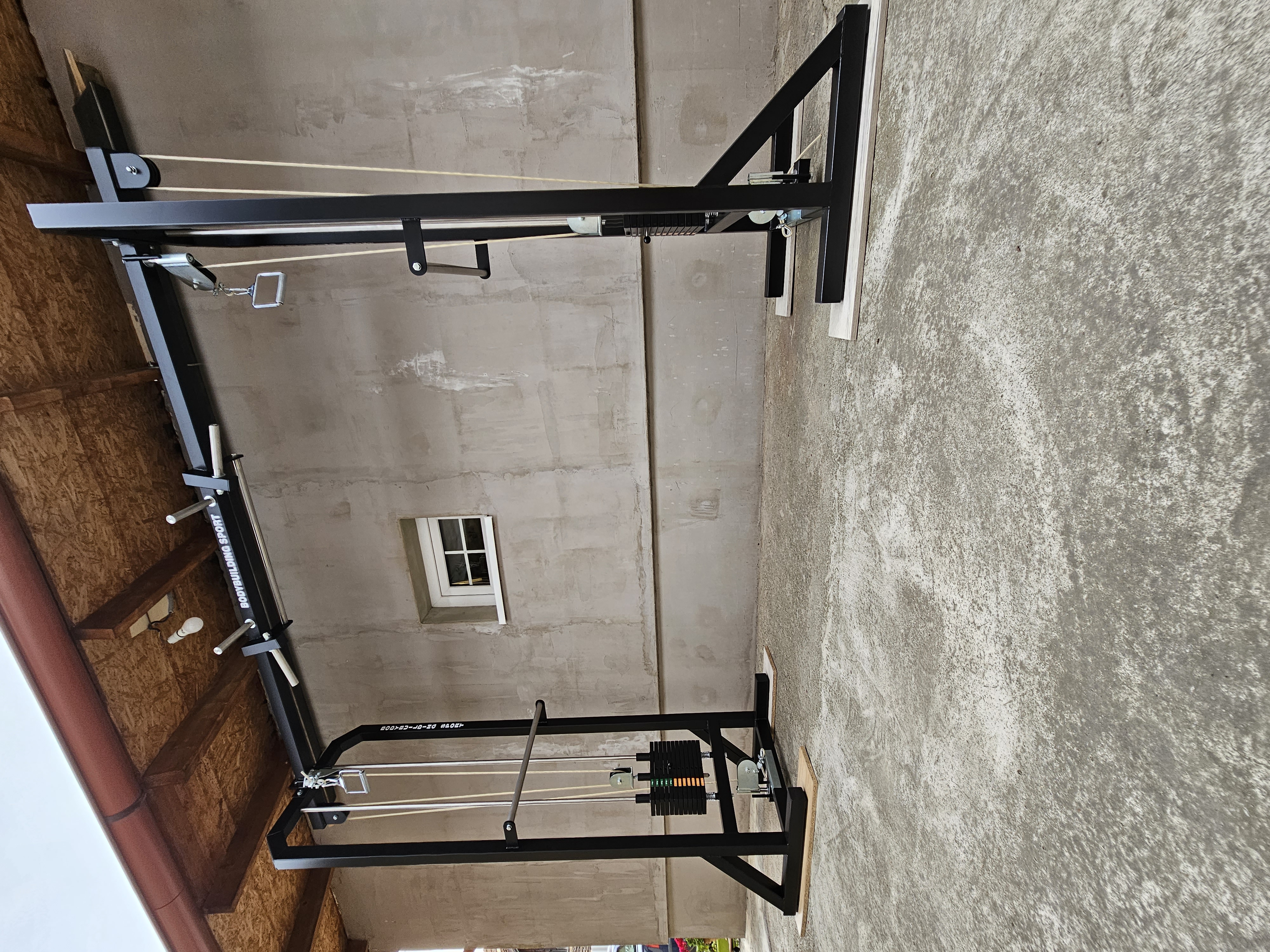 Protismerné kladky + 60kg tehličiek